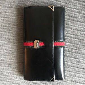 Gucci black leather wallet vintage